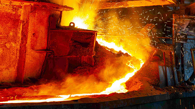 Which metal is used in the foundry?