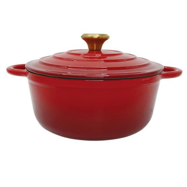 Round Enameled Cast Iron Soup Pot