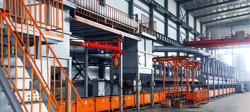 Picture of the laminated sand production workshop