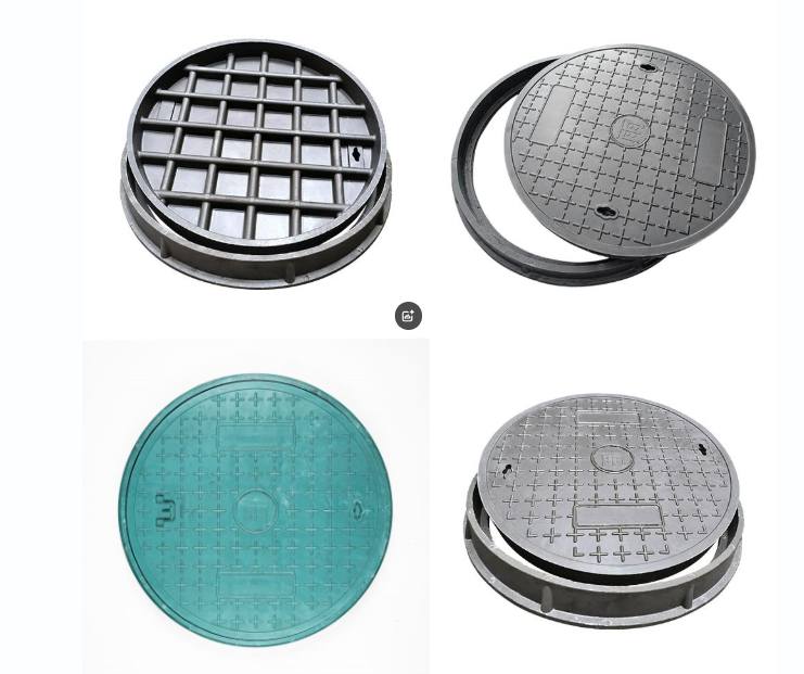 Composite round manhole covers with specifications φ400-φ1000 arranged in order