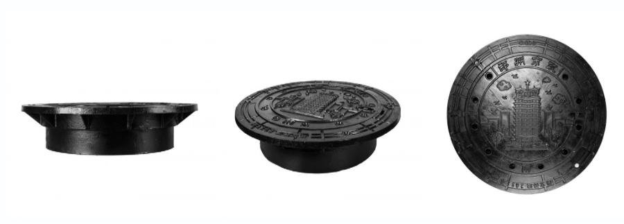 Ductile iron wide - edge anti - settlement manhole covers, for high - traffic areas (expressways, airports), load rating D400/E600