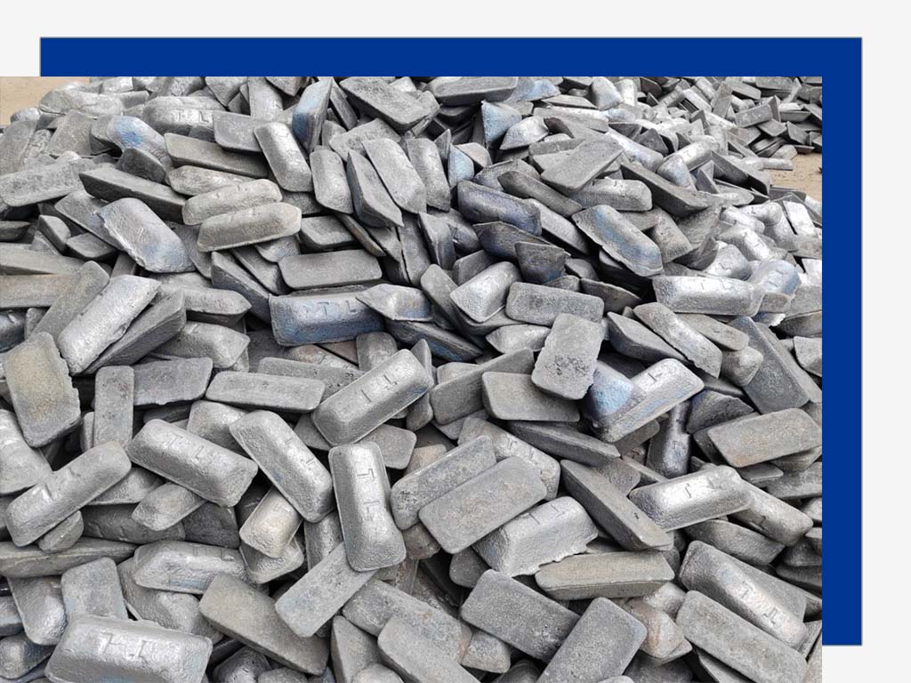 Iron ore, coke, and limestone prepared for pig iron production