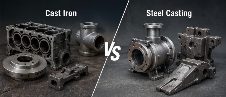 Comparison of steel casting and cast iron components for industrial applications.jpg Comparison of steel casting and cast iron components for industrial applications.jpg