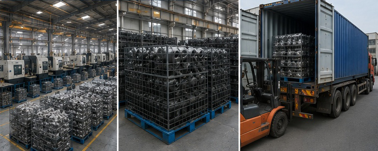 Automotive chassis castings prepared for export from a Chinese foundry supply network Automotive chassis castings prepared for export from a Chinese foundry supply network