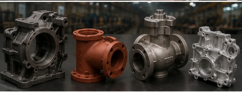 Cast iron, ductile iron, steel, and aluminum castings produced by different types of foundries Cast iron, ductile iron, steel, and aluminum castings produced by different types of foundries